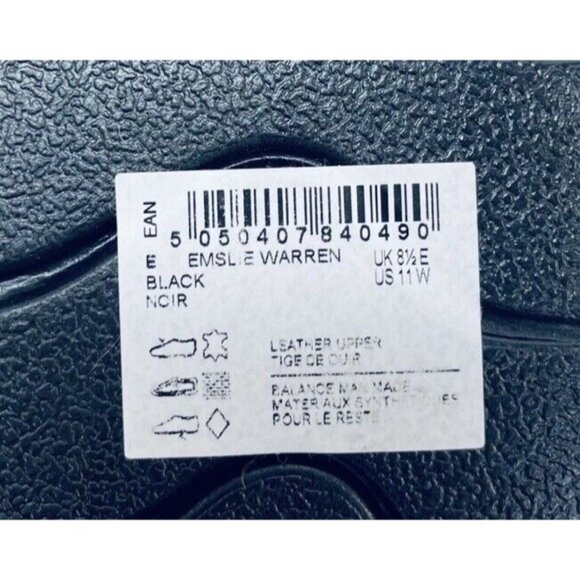 Clarks Emslie Warren Ortholite Ankle Bootie Black Leather Block Heel Pumps Sz 11 - Picture 10 of 11